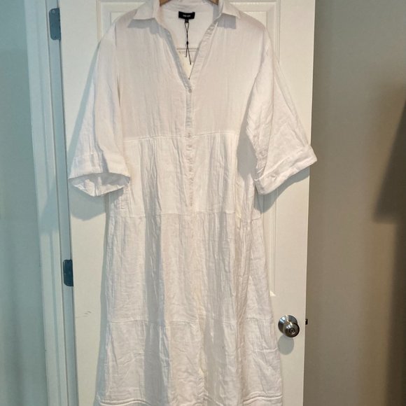 ME+EM Dresses & Skirts - ME+EM white maxi dress/caftan/coverup Size 10